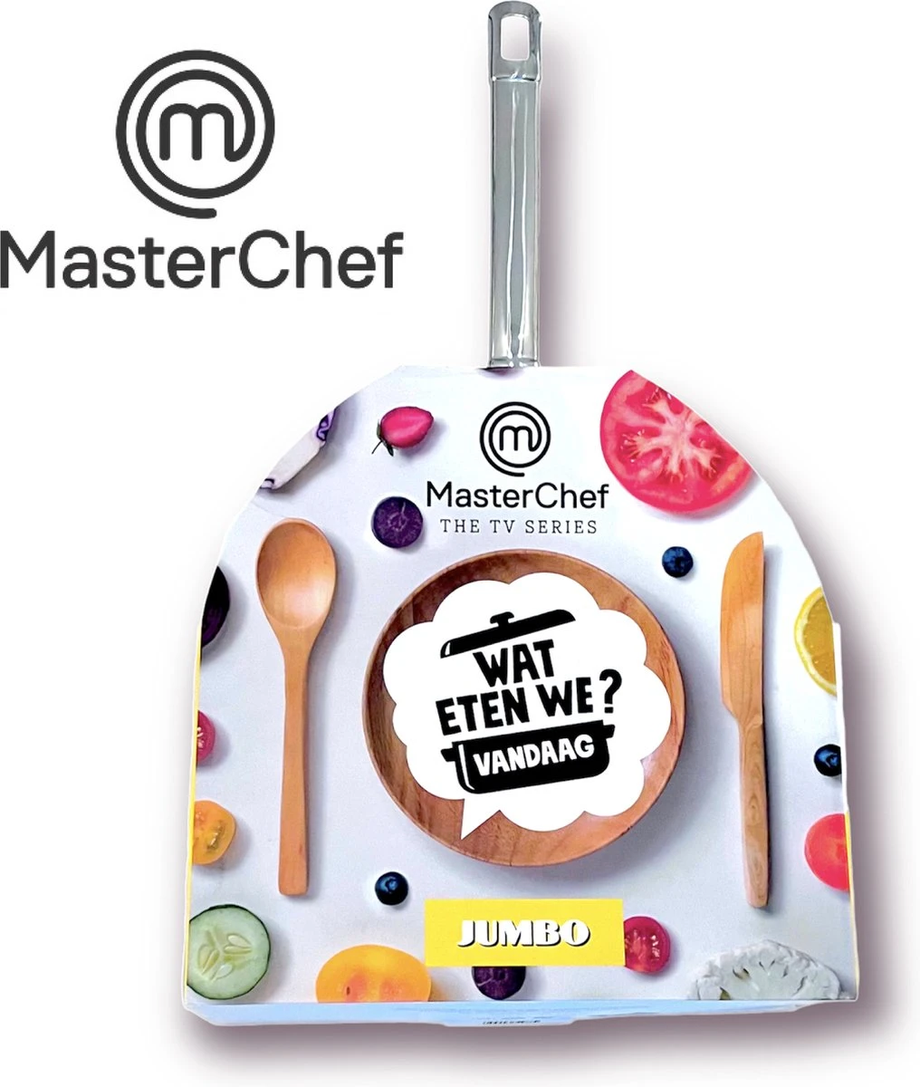 MasterChef / Jumbo - Wokpan - Met Glazen Deksel - 28 Cm - Inductie 2 MasterChef / Jumbo - Wokpan - Met Glazen Deksel - 28 Cm - Inductie - Image 2