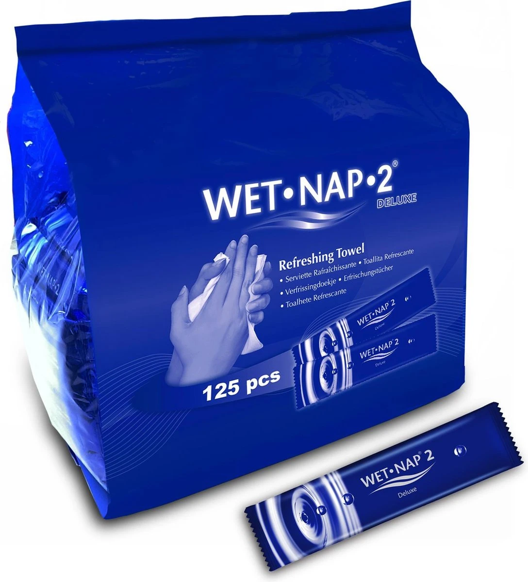 Wet-Nap2 Deluxe Verfrissingsdoekjes 125 Stuks 1 Wet-Nap2 Deluxe Verfrissingsdoekjes 125 Stuks