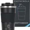 Castagnola Design RVS Koffiebeker To Go - Zwart - 380ml - Thermosbeker - Theebeker