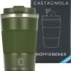 Castagnola Design RVS Koffiebeker To Go - Groen - 380ml - Thermosbeker - Theebeker