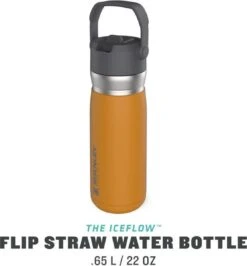 Stanley The IceFlow™ Flip Straw Water Bottle 0,65L - Thermosfles - Saffron -Beste Keuken Serie Winkel 1114x1200
