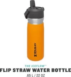 Stanley The IceFlow™ Flip Straw Water Bottle 0,65L - Thermosfles - Saffron -Beste Keuken Serie Winkel 1120x1200