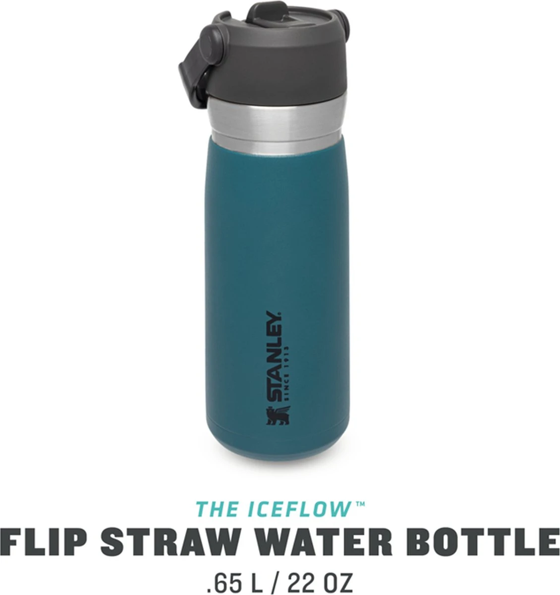 Stanley The IceFlow™ Flip Straw Water Bottle 0,65L - Thermosfles - Lagoon 3 Stanley The IceFlow™ Flip Straw Water Bottle 0,65L - Thermosfles - Lagoon - Image 3