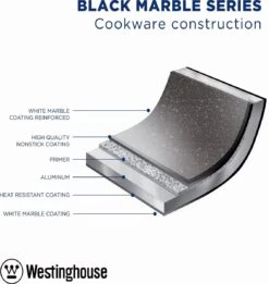 Westinghouse Koekenpan Inductie - Ø 24 Cm - Zwart Marmer - Geschikt Voor Alle Warmtebronnen -Beste Keuken Serie Winkel 1134x1200 3