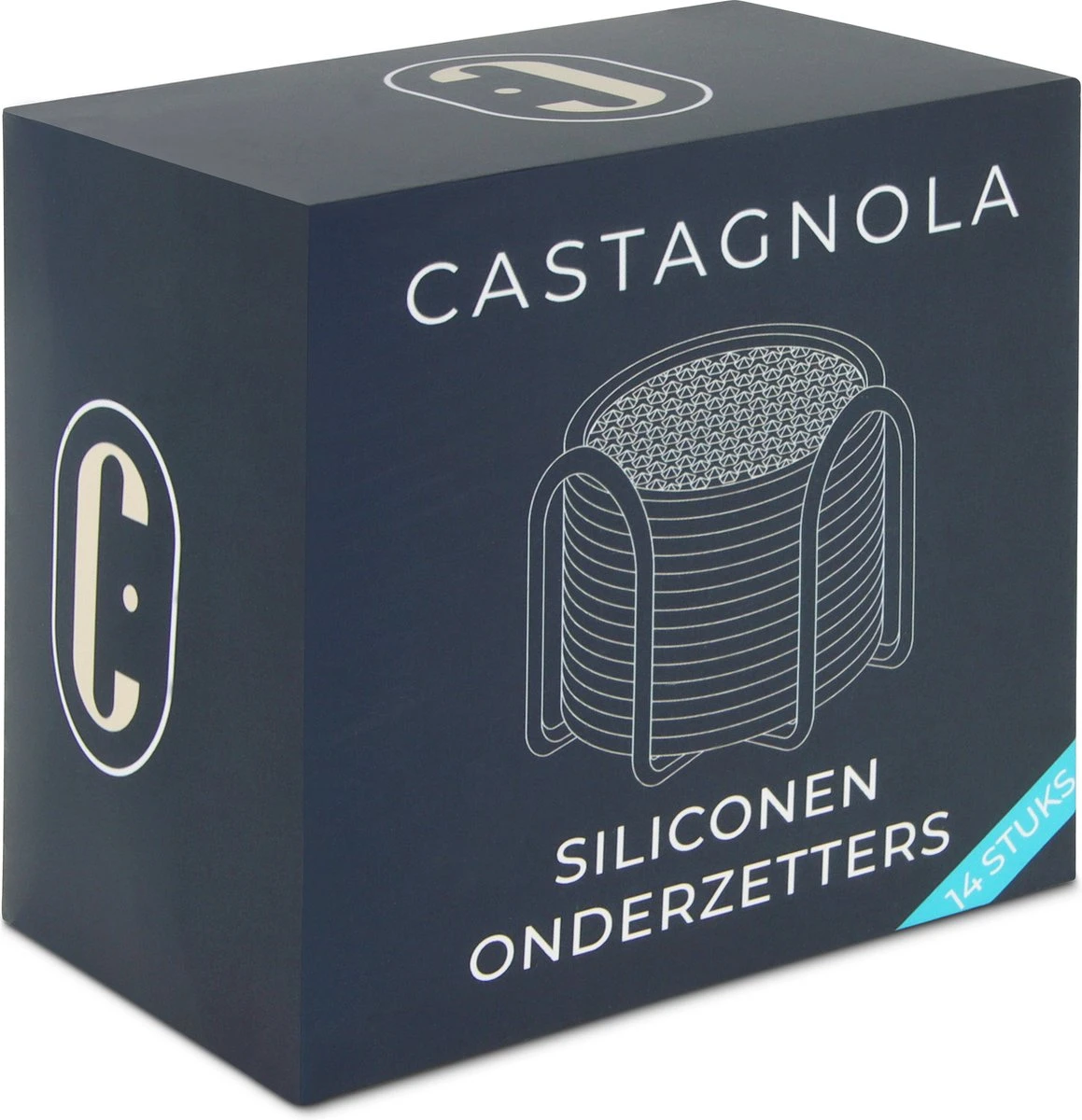 Castagnola Siliconen Onderzetters Met Houder – Onderzetters Voor Glazen – Onderzetters Design – Onderzettersset – Drink Onderzetters – Hoogwaardige Siliconen – Set Van 14 – Blauw 2 Castagnola Siliconen Onderzetters Met Houder – Onderzetters Voor Glazen – Onderzetters Design – Onderzettersset – Drink Onderzetters – Hoogwaardige Siliconen – Set Van 14 – Blauw - Image 2