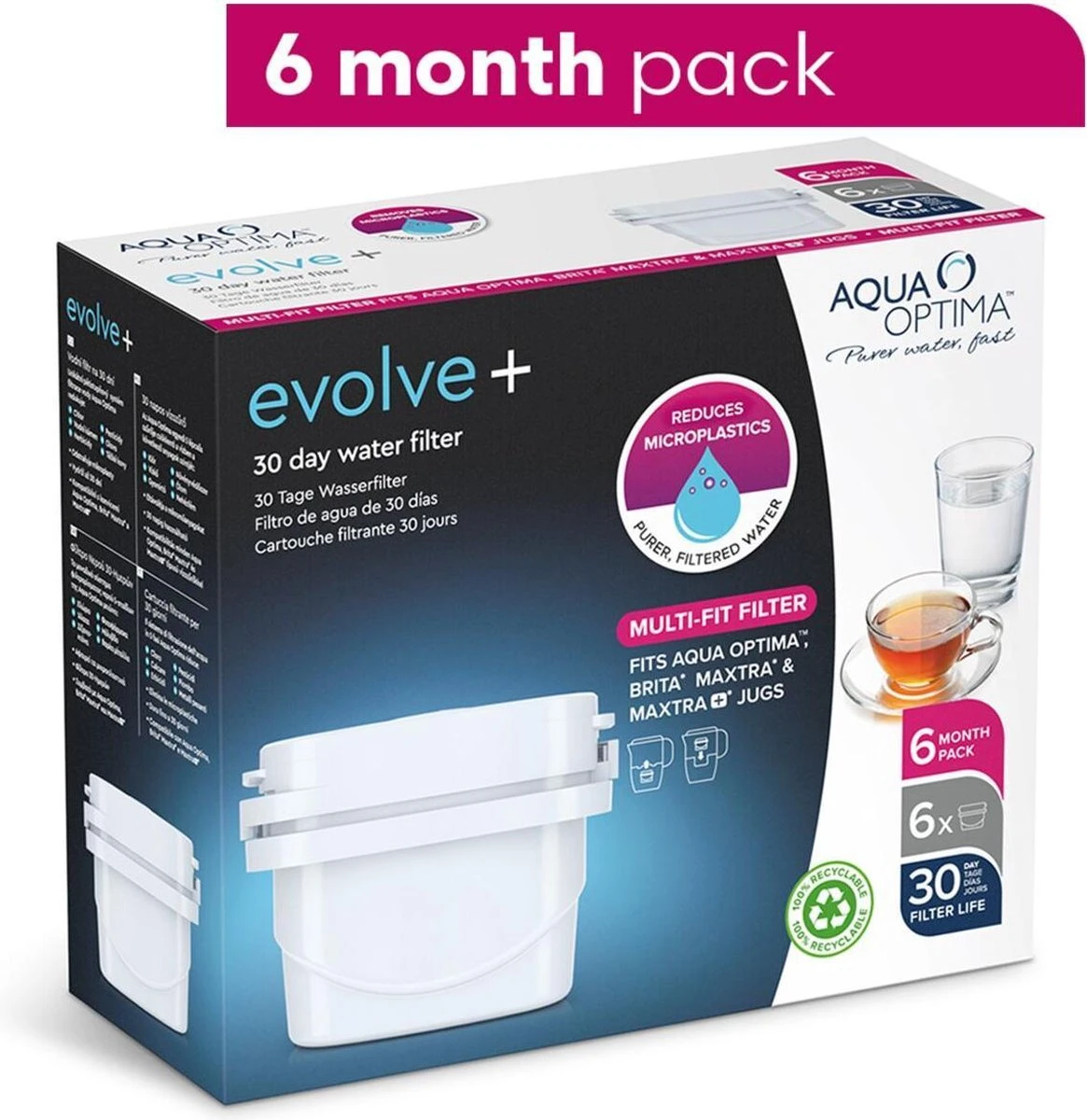 Aqua Optima Evolve+ Single Life - Wit - 6x 100 Liter 4 Aqua Optima Evolve+ Single Life - Wit - 6x 100 Liter - Image 4
