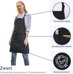 Schortenwinkel - Professioneel Keukenschort - Kookschort - Horeca - Zwart 8 Schortenwinkel - Professioneel Keukenschort - Kookschort - Horeca - Zwart -Beste Keuken Serie Winkel 1180x1200
