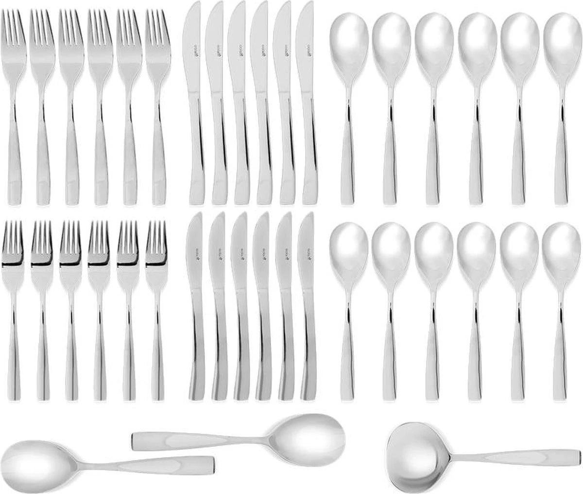 Sola Bestekset Sevilla - Economy - 6 Persoons - 39 Delig - Zilver Chroomstaal 18/0 - RVS 2 Sola Bestekset Sevilla - Economy - 6 Persoons - 39 Delig - Zilver Chroomstaal 18/0 - RVS - Image 2