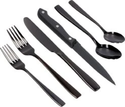 Deleca 6 Persoons Bestekset (36-delig) - Lepels, Messen, Vorken & Steakmessen - Vaatwasserbestendig - Zwart / RVS 17 Deleca 6 Persoons Bestekset (36-delig) - Lepels, Messen, Vorken & Steakmessen - Vaatwasserbestendig - Zwart / RVS -Beste Keuken Serie Winkel 1200x1036