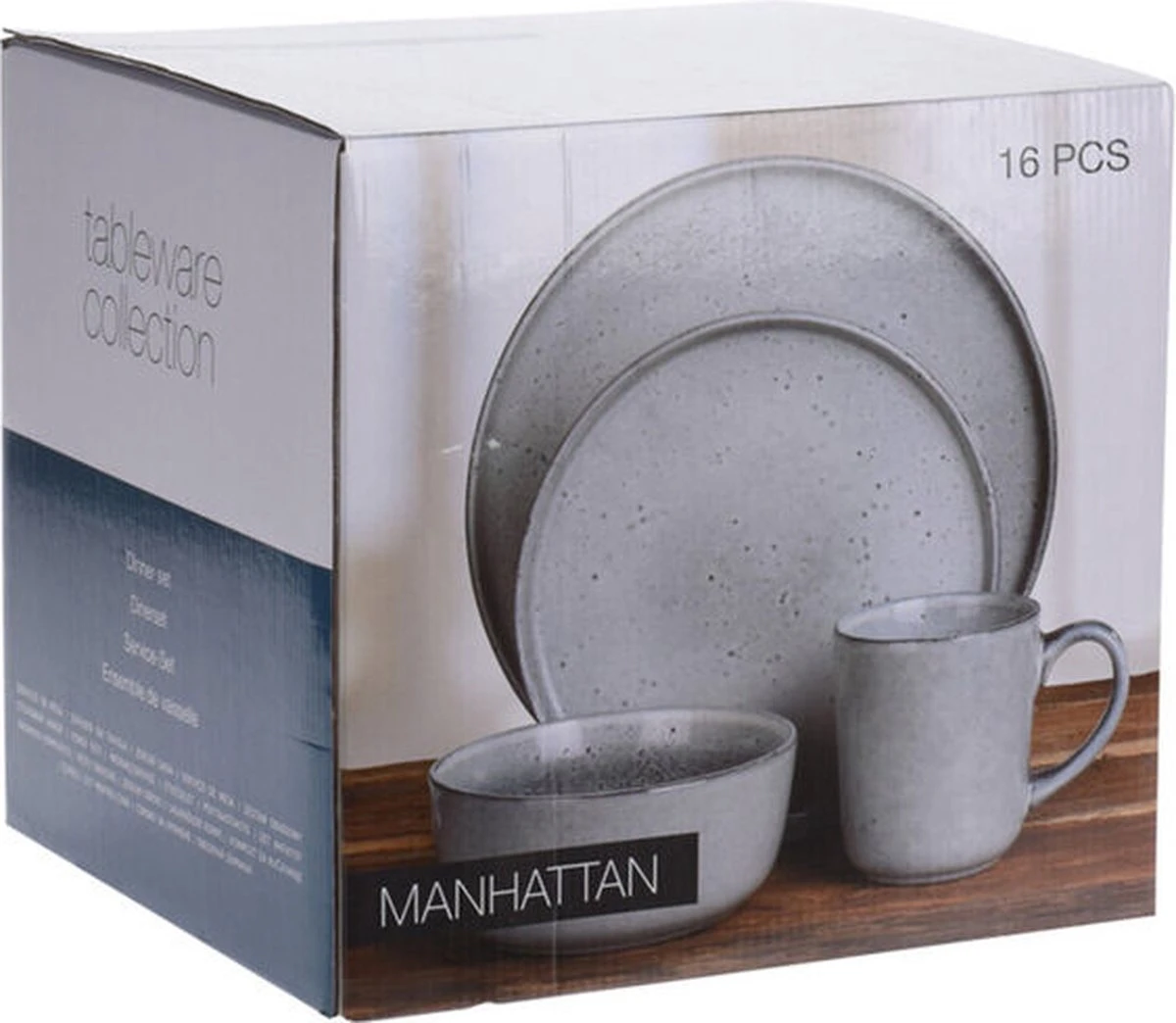 Excellent Serviesset - Servies - 16 Stuks - Aardewerk - Grijs 7 Excellent Serviesset - Servies - 16 Stuks - Aardewerk - Grijs - Image 7