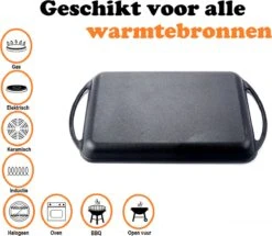 Kicinn Grillplaat - Gietijzer - Geëmailleerd - Incl. Accessoires - Ø 33 X 21.8 Cm (LxB) -Beste Keuken Serie Winkel 1200x1045