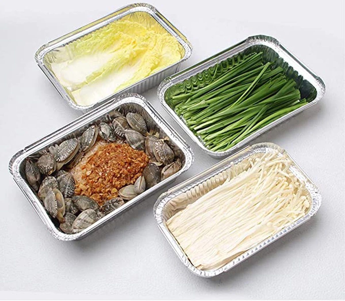 Rechthoekige Kapsalon Aluminium Bak 850cc - 100 Stuks 2 Rechthoekige Kapsalon Aluminium Bak 850cc - 100 Stuks - Image 2