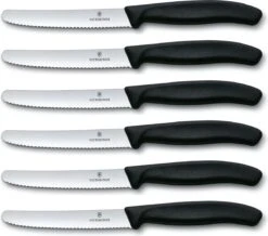 Victorinox Tafelmes 6 Stuks Zwart Krom Heft 13 Victorinox Tafelmes 6 Stuks Zwart Krom Heft -Beste Keuken Serie Winkel 1200x1060