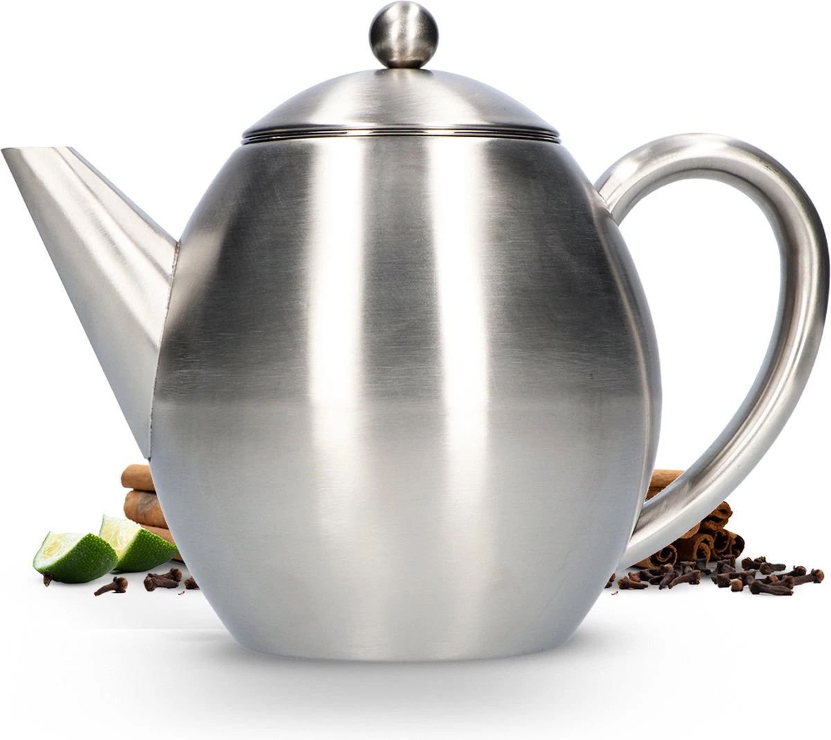 Vaja Valerie - Theepot Met Filter - Dubbelwandig - RVS - 1.2L 3 Vaja Valerie - Theepot Met Filter - Dubbelwandig - RVS - 1.2L - Image 3