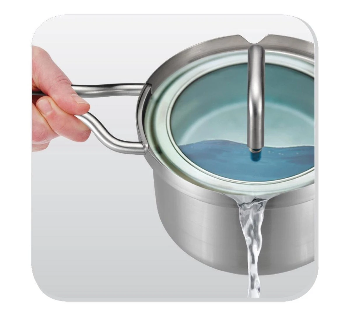 BK Q-linair Master Glas Pannenset - 5-delig - Glazen Deksel - Veilig Afgietsysteem - Inductie 3 BK Q-linair Master Glas Pannenset - 5-delig - Glazen Deksel - Veilig Afgietsysteem - Inductie - Image 3