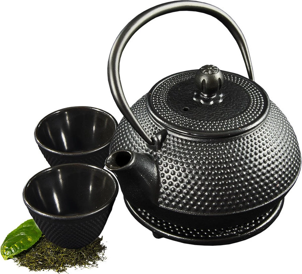 SakuraTea - Theepot Set - 4-delig - Gietijzer - Zwart - 0.8L - 2 Kopjes (100ml) 6 SakuraTea - Theepot Set - 4-delig - Gietijzer - Zwart - 0.8L - 2 Kopjes (100ml) - Image 6