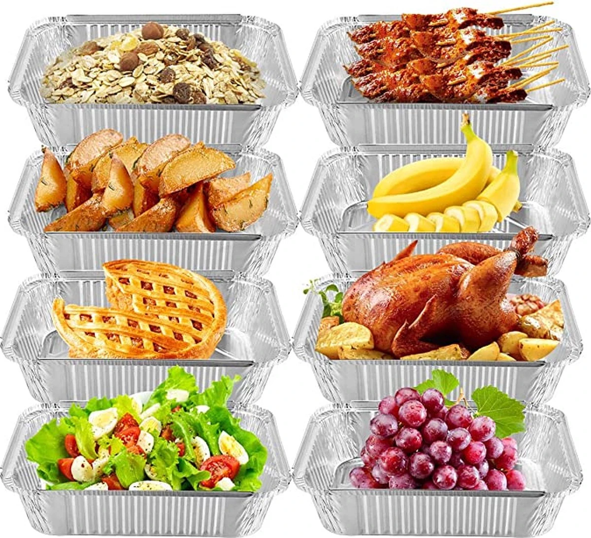 Rechthoekige Kapsalon Aluminium Bak 850cc - 100 Stuks 3 Rechthoekige Kapsalon Aluminium Bak 850cc - 100 Stuks - Image 3