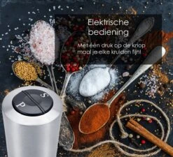 KROMS Peper En Zoutmolen Set - Peper En Zoutmolen Set Elektrisch -2 In 1 - Instelbare Maalgraad - Pepermolen - Zoutmolen - Peper En Zoutmolen Elektrisch 9 KROMS Peper En Zoutmolen Set - Peper En Zoutmolen Set Elektrisch -2 In 1 - Instelbare Maalgraad - Pepermolen - Zoutmolen - Peper En Zoutmolen Elektrisch -Beste Keuken Serie Winkel 1200x1094 2