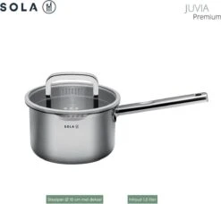 Sola Pannenset Juvia - 4 Delig - Ø 16,16,18,20 Cm - Zilver - RVS - Sandwichbodem -Beste Keuken Serie Winkel 1200x1110 1