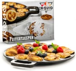 IRONO Poffertjespan Set - Incl. Doseerfles, Kwast En Vork - Poffertjespan Inductie En Electrisch - Poffertjesmaker 19 Poffertjes - Poffertjes Maken - Spuitfles - Cadeau Voor Mannen En Vrouwen -Beste Keuken Serie Winkel 1200x1113 4