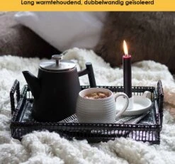 Silberthal - Theepot Met Filter - 1 L - RVS Dubbelwandig - Zwart - Cadeau -Beste Keuken Serie Winkel 1200x1123 1