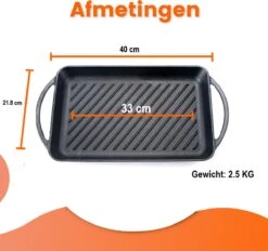 Kicinn Grillplaat - Gietijzer - Geëmailleerd - Incl. Accessoires - Ø 33 X 21.8 Cm (LxB) -Beste Keuken Serie Winkel 1200x1127 1
