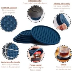 Castagnola Siliconen Onderzetters Met Houder – Onderzetters Voor Glazen – Onderzetters Design – Onderzettersset – Drink Onderzetters – Hoogwaardige Siliconen – Set Van 14 – Blauw 10 Castagnola Siliconen Onderzetters Met Houder – Onderzetters Voor Glazen – Onderzetters Design – Onderzettersset – Drink Onderzetters – Hoogwaardige Siliconen – Set Van 14 – Blauw -Beste Keuken Serie Winkel 1200x1182 1