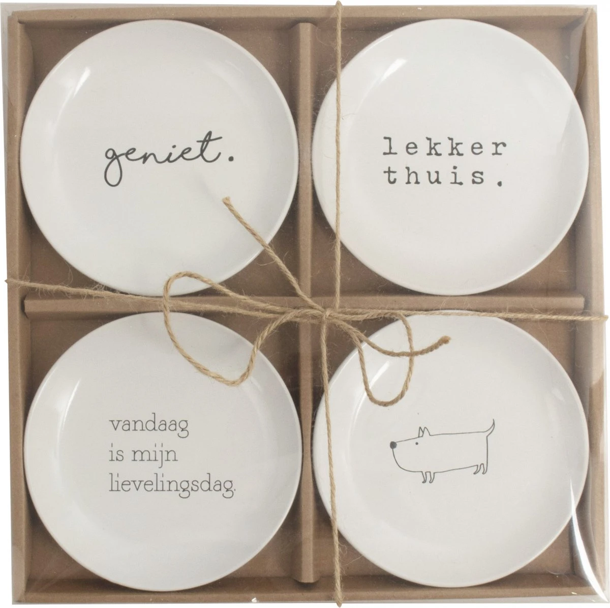 Gusta - Gebaksbordjes - ø 15 Cm - Set 4 Stuks - Porselein - Wit 2 Gusta - Gebaksbordjes - ø 15 Cm - Set 4 Stuks - Porselein - Wit - Image 2