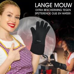 Sense Of Taste Ovenwanten - 2 Stuks - Ovenhandschoenen - Hittebestendig - 230°C - Siliconen - Zwart - Koken - Extra Lang -Beste Keuken Serie Winkel 1200x1196