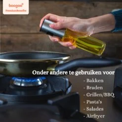 BooGoo® - RVS Olijfolie Sprayer Extreme Deluxe - Olijfolie Fles Verstuiver Voor Keuken - Oliespray - Oliefles - BBQ Accesoires - Olie Pomp Bakspray - Cooking Spray 15 BooGoo® - RVS Olijfolie Sprayer Extreme Deluxe - Olijfolie Fles Verstuiver Voor Keuken - Oliespray - Oliefles - BBQ Accesoires - Olie Pomp Bakspray - Cooking Spray -Beste Keuken Serie Winkel 1200x1199 9