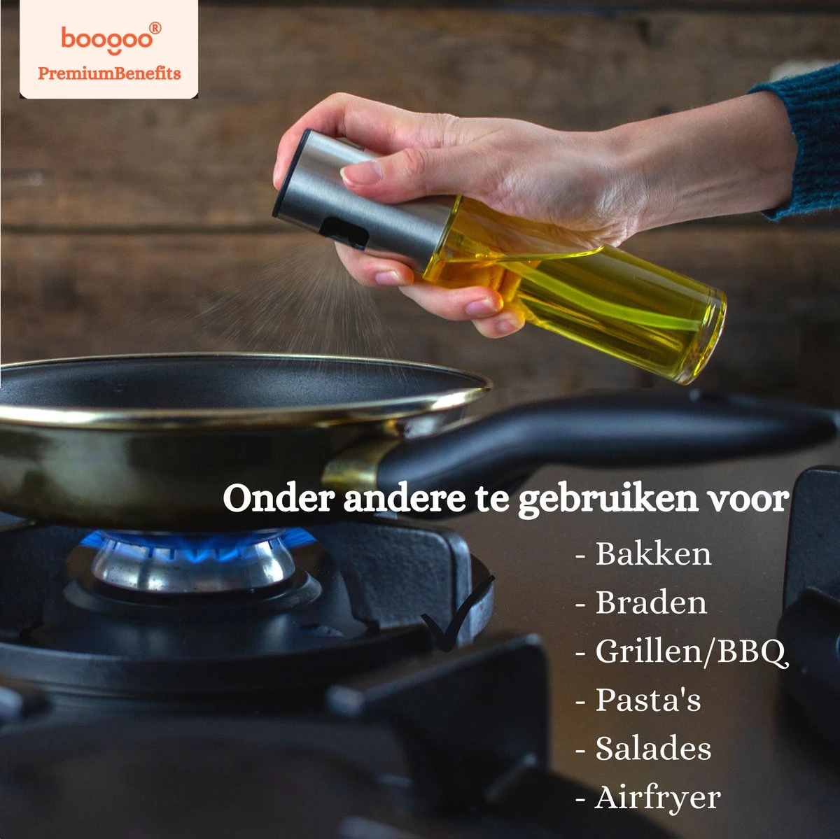 BooGoo® - RVS Olijfolie Sprayer Extreme Deluxe - Olijfolie Fles Verstuiver Voor Keuken - Oliespray - Oliefles - BBQ Accesoires - Olie Pomp Bakspray - Cooking Spray 3 BooGoo® - RVS Olijfolie Sprayer Extreme Deluxe - Olijfolie Fles Verstuiver Voor Keuken - Oliespray - Oliefles - BBQ Accesoires - Olie Pomp Bakspray - Cooking Spray - Image 3