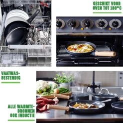 GreenChef Vintage Wokpan 28cm/3.7L - Zwart - Inductie - PFAS-vrij -Beste Keuken Serie Winkel 1200x1200 117