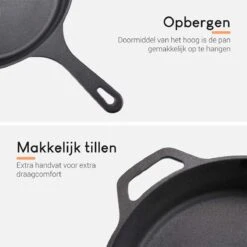 Ocina Gietijzeren Pan – ø30,5cm - Skillet - Koekenpan – Hapjespan – Koekenpan Inductie – Koekenpannenset - Gietijzeren Pan Bbq - Gietijzer 11 Ocina Gietijzeren Pan – ø30,5cm - Skillet - Koekenpan – Hapjespan – Koekenpan Inductie – Koekenpannenset - Gietijzeren Pan Bbq - Gietijzer -Beste Keuken Serie Winkel 1200x1200 121