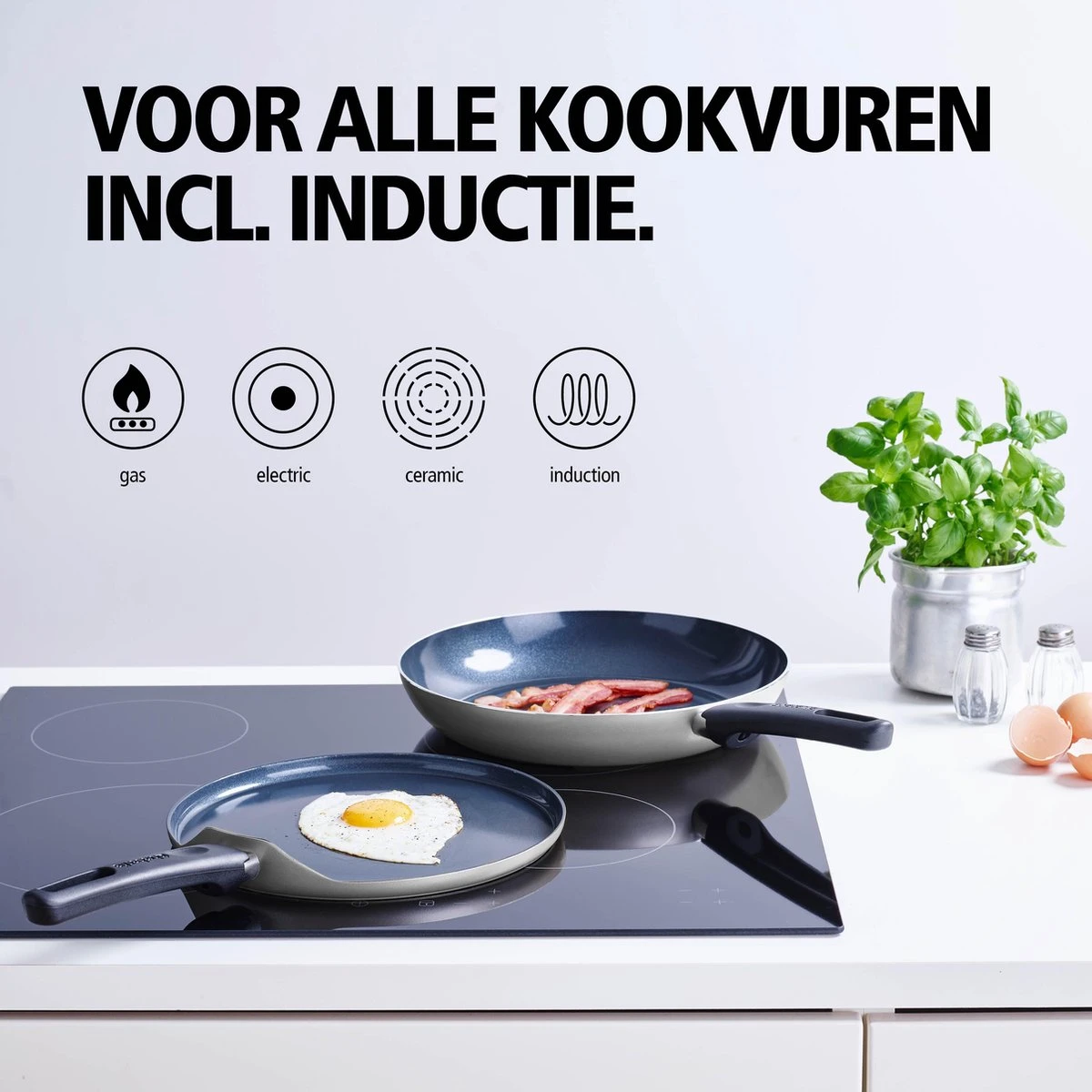 BRABANTIA INDU+ Pannenkoekenpan - Keramische Antiaanbaklaag - Ø 24 Cm - Inductie - Pfas Vrij 5 BRABANTIA INDU+ Pannenkoekenpan - Keramische Antiaanbaklaag - Ø 24 Cm - Inductie - Pfas Vrij - Image 5