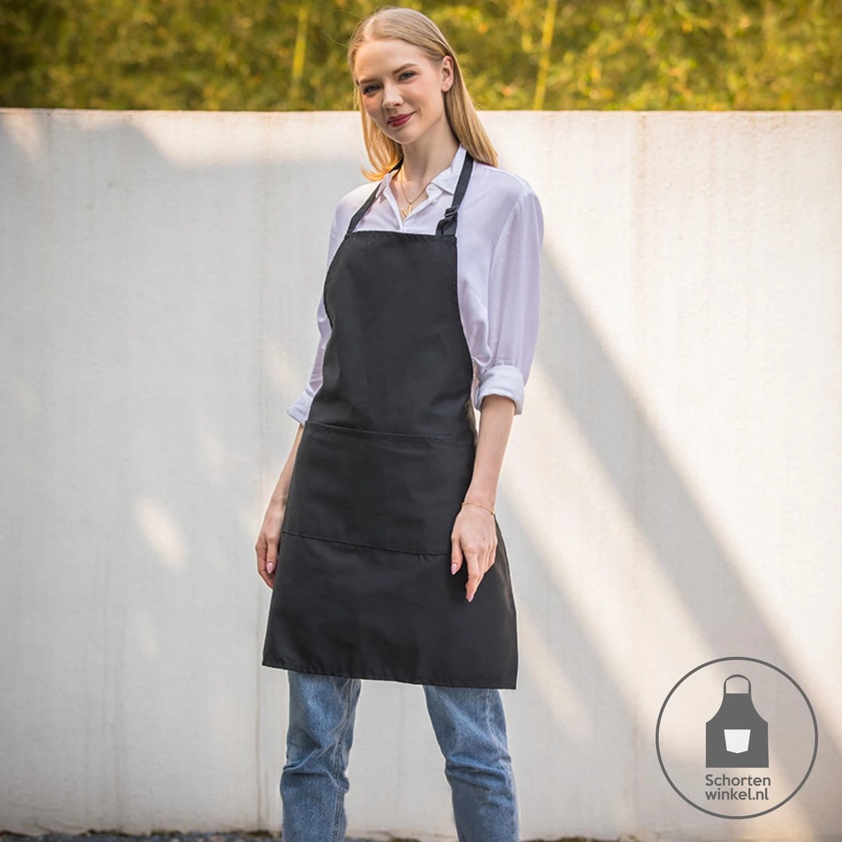 Schortenwinkel - Professioneel Keukenschort - Kookschort - Horeca - Zwart 2 Schortenwinkel - Professioneel Keukenschort - Kookschort - Horeca - Zwart - Image 2