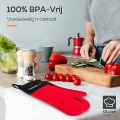 KitchenLove Ovenwanten - 2 Stuks Ovenhandschoenen - Hittebestendig Tot 250 °C - Siliconen - Rood 11 KitchenLove Ovenwanten - 2 Stuks Ovenhandschoenen - Hittebestendig Tot 250 °C - Siliconen - Rood -Beste Keuken Serie Winkel 1200x1200 25