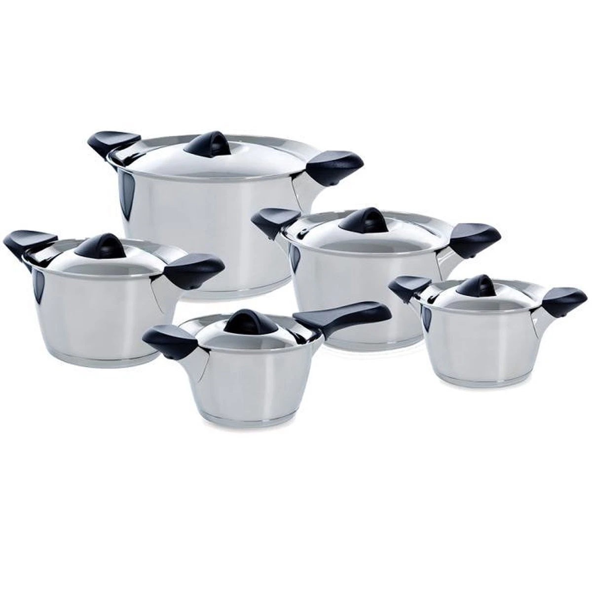 BK Q-linair Classic Pannenset - 5 Delig - RVS - Veilig Afgietsysteem - Inductie 1 BK Q-linair Classic Pannenset - 5 Delig - RVS - Veilig Afgietsysteem - Inductie