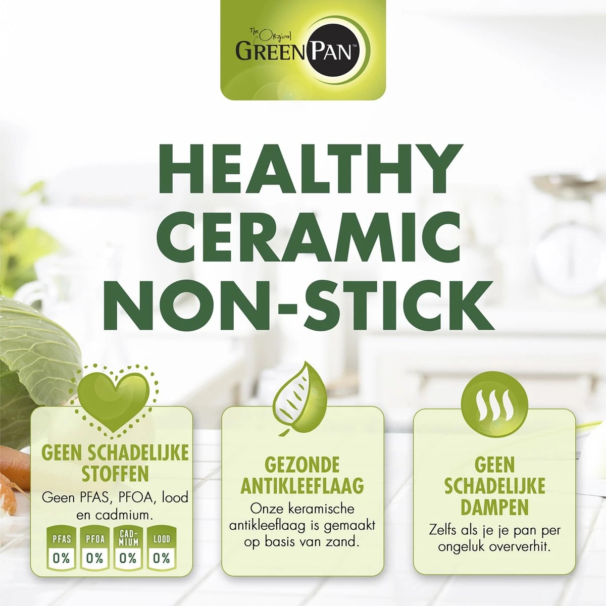 GreenPan Brussels Keramische Koekenpan - Ø30 Cm - PFAS-vrij 3 GreenPan Brussels Keramische Koekenpan - Ø30 Cm - PFAS-vrij - Image 3