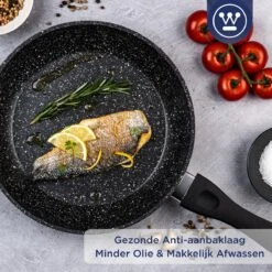 Westinghouse Koekenpan Inductie - Ø 24 Cm - Zwart Marmer - Geschikt Voor Alle Warmtebronnen -Beste Keuken Serie Winkel 1200x1200 371