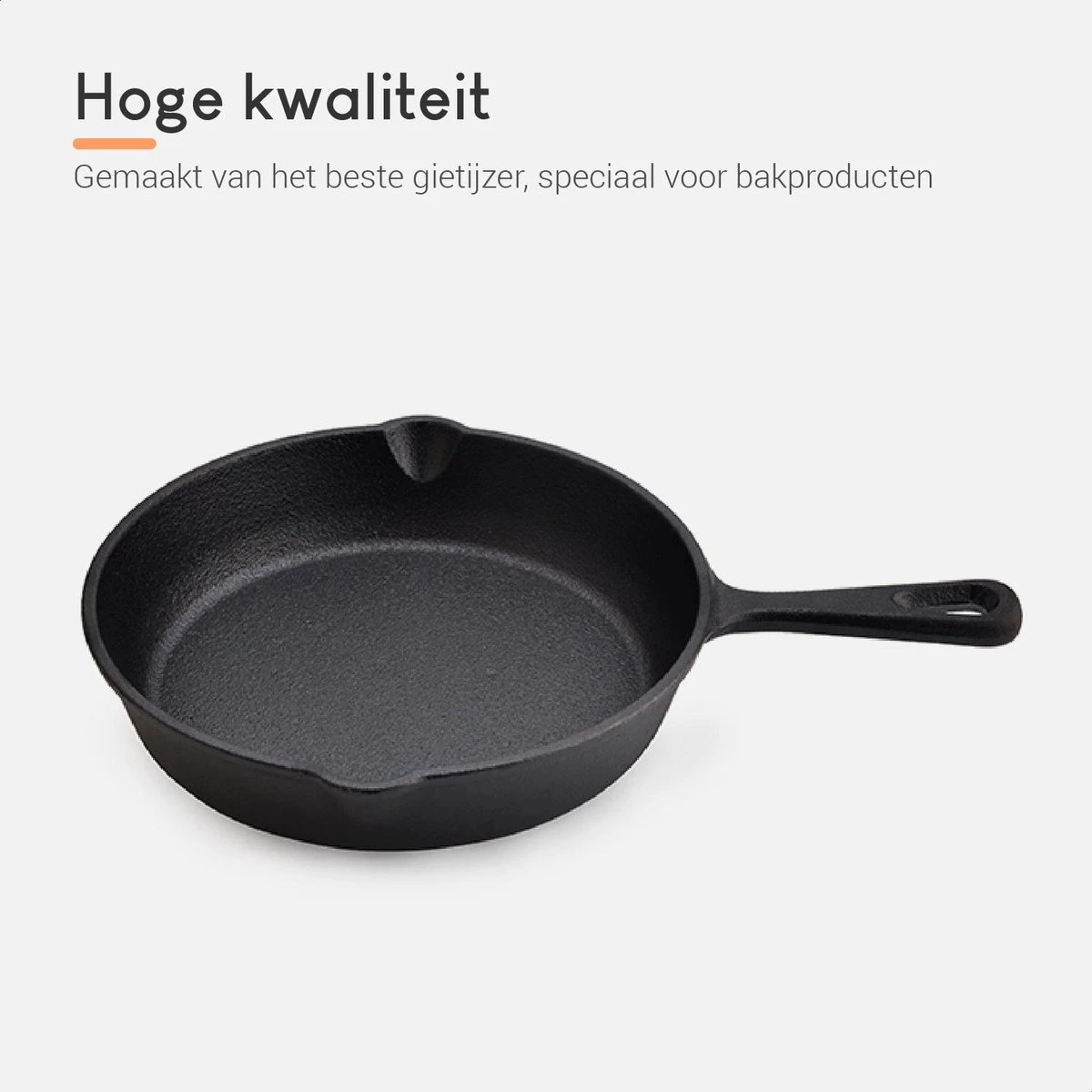 Ocina Gietijzeren Pan – Set Van 3 Stuks – ø25cm, ø19.5cm En ø16cm - Skillet - Koekenpan – Hapjespan – Koekenpan Inductie – Koekenpannenset - Gietijzeren Pan Bbq - Gietijzer - Incl. Receptenboek 5 Ocina Gietijzeren Pan – Set Van 3 Stuks – ø25cm, ø19.5cm En ø16cm - Skillet - Koekenpan – Hapjespan – Koekenpan Inductie – Koekenpannenset - Gietijzeren Pan Bbq - Gietijzer - Incl. Receptenboek - Image 5