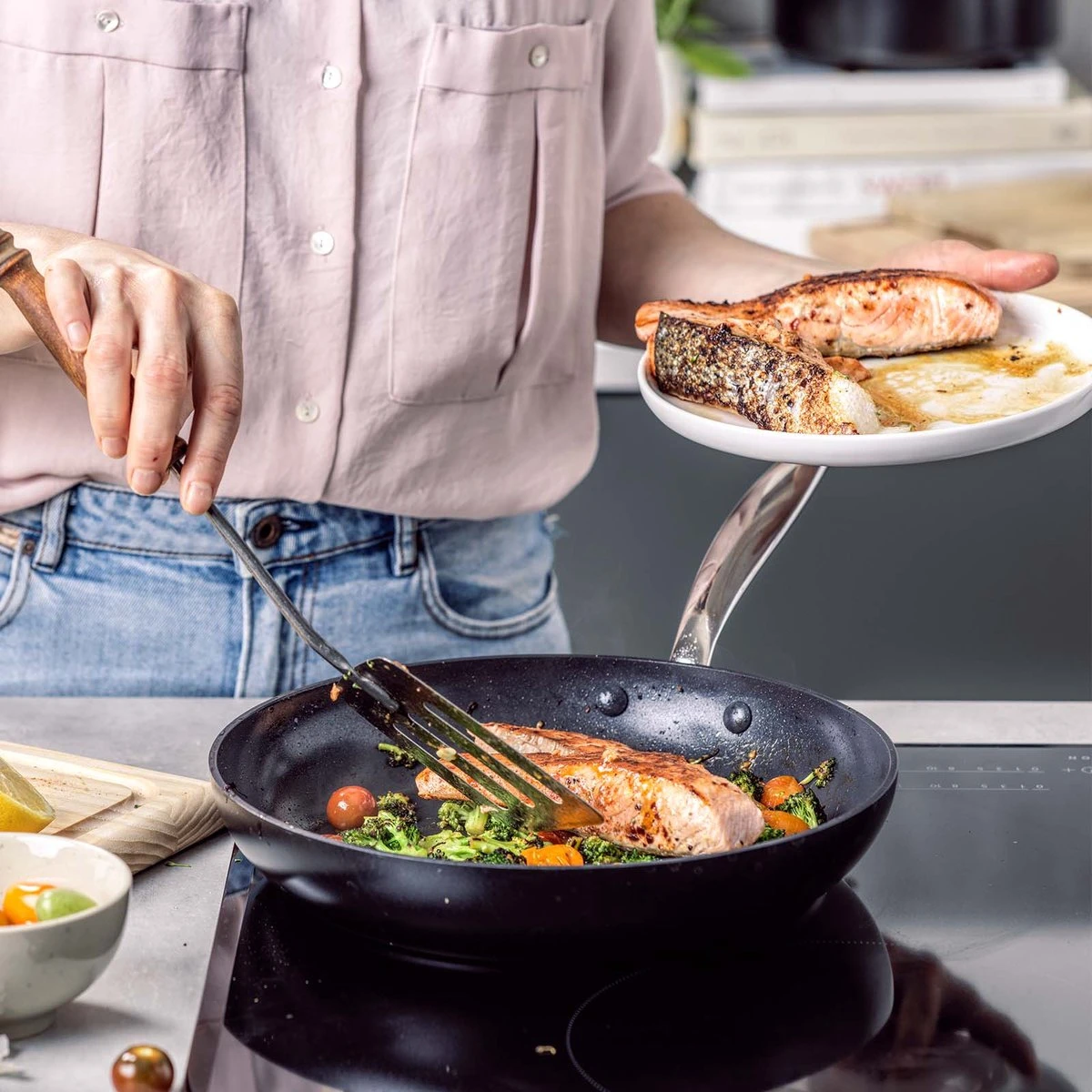 GreenPan Barcelona Infinity Pro Koekenpannenset - 3-delig - Zwart - Inductie - PFAS-vrij 8 GreenPan Barcelona Infinity Pro Koekenpannenset - 3-delig - Zwart - Inductie - PFAS-vrij - Image 8