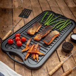 Nuovva Dubbelzijdig Gietijzeren Grillplaat - 50cm X 26cm -Beste Keuken Serie Winkel 1200x1200 463