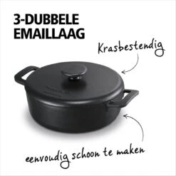 BRABANTIA THE DUTCH Gietijzeren Braadpan - Ø 28cm - MAT Zwart - Inductie 7 BRABANTIA THE DUTCH Gietijzeren Braadpan - Ø 28cm - MAT Zwart - Inductie -Beste Keuken Serie Winkel 1200x1200 466