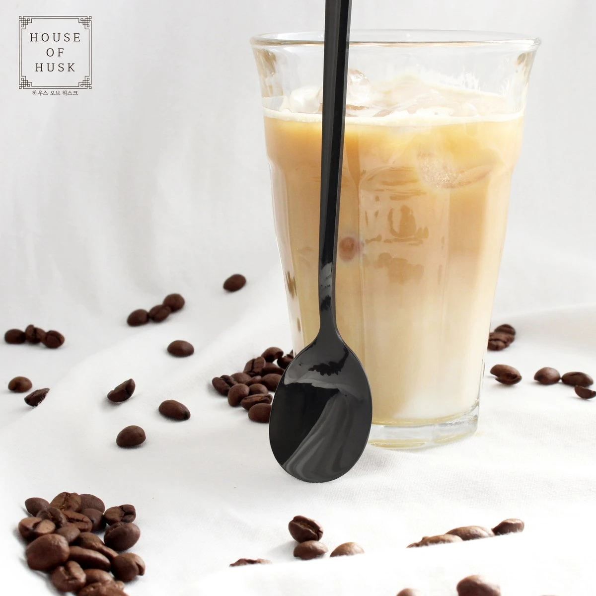 House Of Husk Latte Macchiato Lepels Set - Lange Theelepels - Koffielepels - Longdrinklepels - Sorbetlepels - Barlepel - RVS - 6 Stuks - 20CM - Zwart 6 House Of Husk Latte Macchiato Lepels Set - Lange Theelepels - Koffielepels - Longdrinklepels - Sorbetlepels - Barlepel - RVS - 6 Stuks - 20CM - Zwart - Image 6