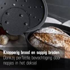 Gietijzeren Braadpan - Sudderpan Zwart Van Daumonet - Ovaal - Ø 29 Cm - 3 Liter - 100% PFAS & PFOA Vrij - Emaille - Geschikt Voor Alle Warmtebronnen - Elektrisch - Gas - Halogeen - Inductie - Keramisch - Vaatwasserbestendig -Beste Keuken Serie Winkel 1200x1200 481