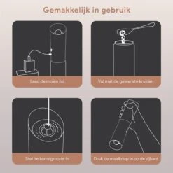 DODANA Premium Peper - & Zoutmolen Elektrisch - 1 Stuk - Pepermolen - Zoutmolen - Oplaadbaar - USB - Elektrische Pepermolen - RVS - Zwaartekracht Functie - LED Lamp - Nl Handleiding - Incl Borsteltje 15 DODANA Premium Peper - & Zoutmolen Elektrisch - 1 Stuk - Pepermolen - Zoutmolen - Oplaadbaar - USB - Elektrische Pepermolen - RVS - Zwaartekracht Functie - LED Lamp - Nl Handleiding - Incl Borsteltje -Beste Keuken Serie Winkel 1200x1200 506