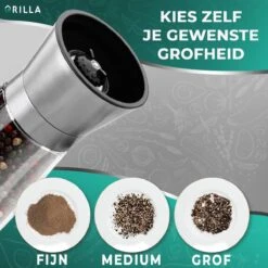 Peper En Zoutmolen Set - RVS Zout En Peperstel - Zoutvaatje En Pepermolen - 2 In 1 9 Peper En Zoutmolen Set - RVS Zout En Peperstel - Zoutvaatje En Pepermolen - 2 In 1 -Beste Keuken Serie Winkel 1200x1200 510