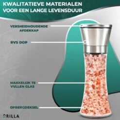 Peper En Zoutmolen Set - RVS Zout En Peperstel - Zoutvaatje En Pepermolen - 2 In 1 10 Peper En Zoutmolen Set - RVS Zout En Peperstel - Zoutvaatje En Pepermolen - 2 In 1 -Beste Keuken Serie Winkel 1200x1200 511