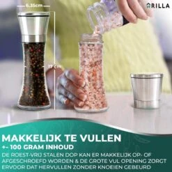 Peper En Zoutmolen Set - RVS Zout En Peperstel - Zoutvaatje En Pepermolen - 2 In 1 11 Peper En Zoutmolen Set - RVS Zout En Peperstel - Zoutvaatje En Pepermolen - 2 In 1 -Beste Keuken Serie Winkel 1200x1200 512