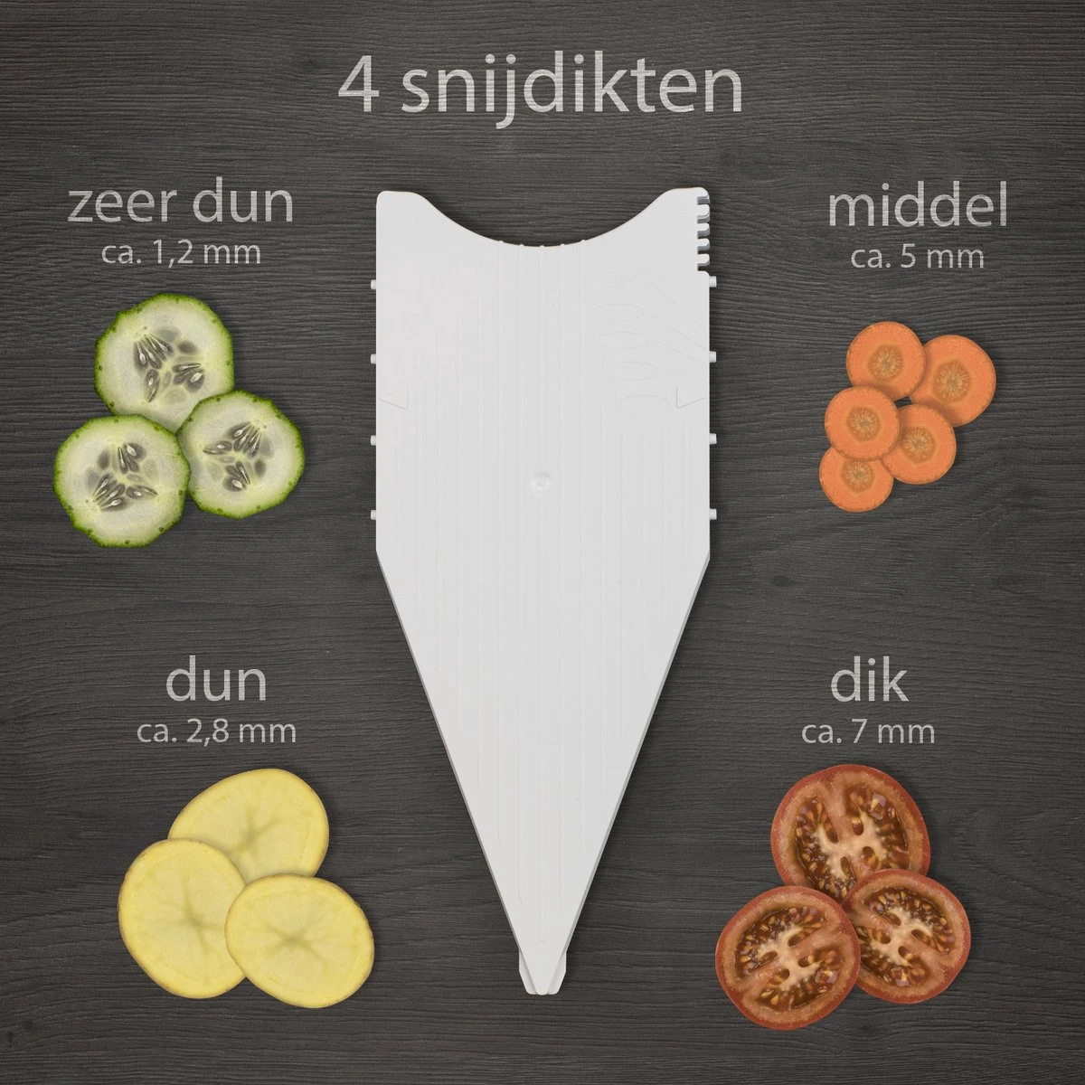 Börner Mandoline V5 PowerLine - Inclusief Opbergbox - Geleverd In Mooie Doos - 6-delige Set - 7 Snijdiktes - Geschikt Als Frietsnijder - BPA-vrij En Roestvrij - Grijs 2 Börner Mandoline V5 PowerLine - Inclusief Opbergbox - Geleverd In Mooie Doos - 6-delige Set - 7 Snijdiktes - Geschikt Als Frietsnijder - BPA-vrij En Roestvrij - Grijs - Image 2